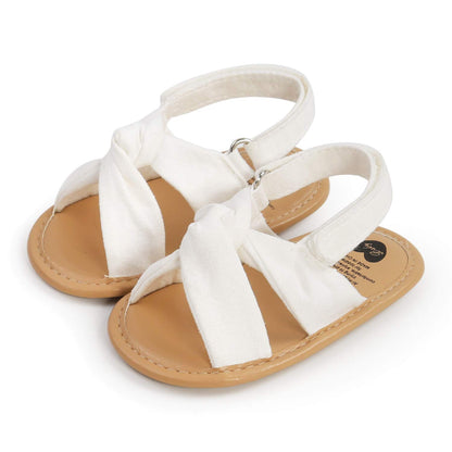 Baby Girl Sandals Summer Crib Shoes Bowknot Soft Sole Infant Girls Princess Dress Flats First Walker Shoes