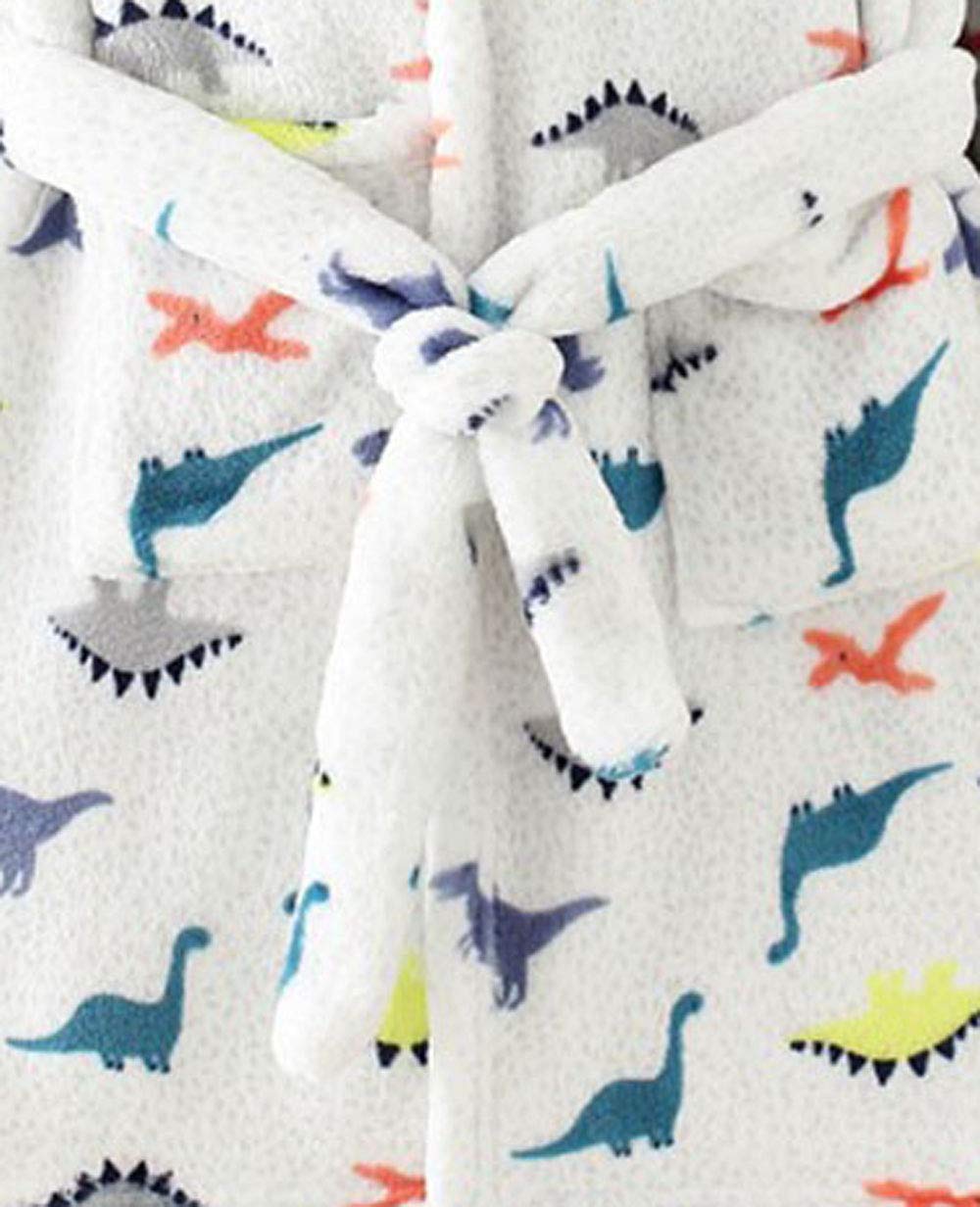 Toddlers Kids Hooded Robe Boys Girls Soft Flannel Bathrobes Pajamas Plush Robe