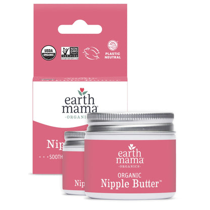 Earth Mama Organic Nipple Butter™ | Nipple Cream Safe for Breastfeeding | Postpartum Essentials for Nursing | Non Lanolin Nipple Cream, 2-Fluid Ounce