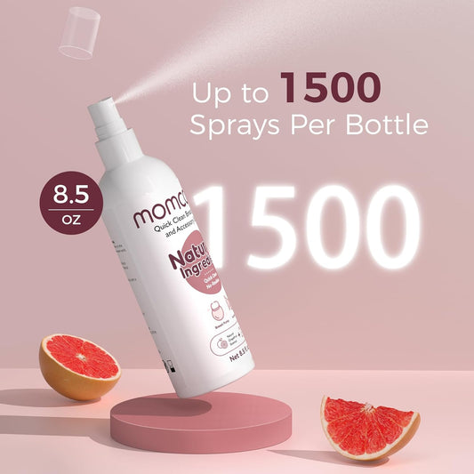 Momcozy Portable Breast Pump Cleaner Spray, Strong Milk Fat Removal & Residue-Free, Natural Grapefruit Scent, Pump Spray for Breast Pump and Other Baby Products, 8.5 Fl Oz Bottle