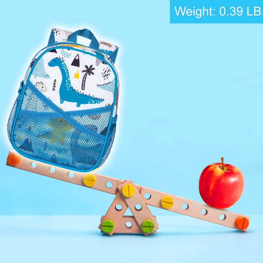 AGSDON Toddler Backpack Leash, 9.5" Safety Harness Dinosaur Bag - Removable Tether