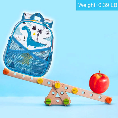 AGSDON Toddler Backpack Leash, 9.5" Safety Harness Dinosaur Bag - Removable Tether