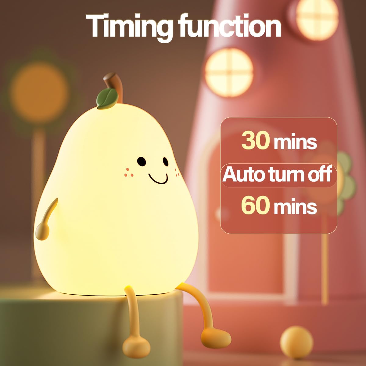 Led Cute Dog Night Light, Dimmable Nursery Puppy Kawaii Lamps, Super Squishy Silicone USB Rechargeable Touch Control Night Lamp for Kids Adults, Used for Camping Party Room Decor (Dog)