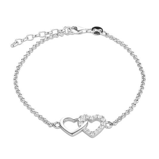 Cherished Moments Sterling Silver Mom and Me Double Heart Bracelet Sold as a Set or individually