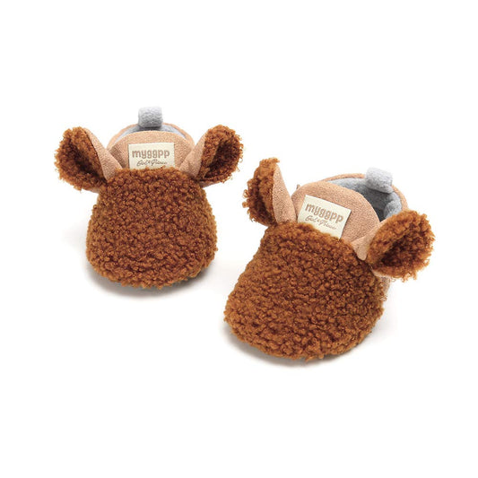 Baby Boys Girls Soft Plush Slippers Cartoon Toddler Infant Warm Winter House Shoes