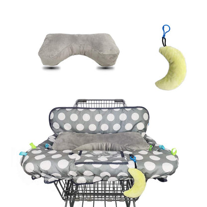 Shopping Cart Cover for Baby/Toddler 2-in-1 High Chair Cover, Easy Attach & Remove, with Cellphone Holder, Pink Strip Star