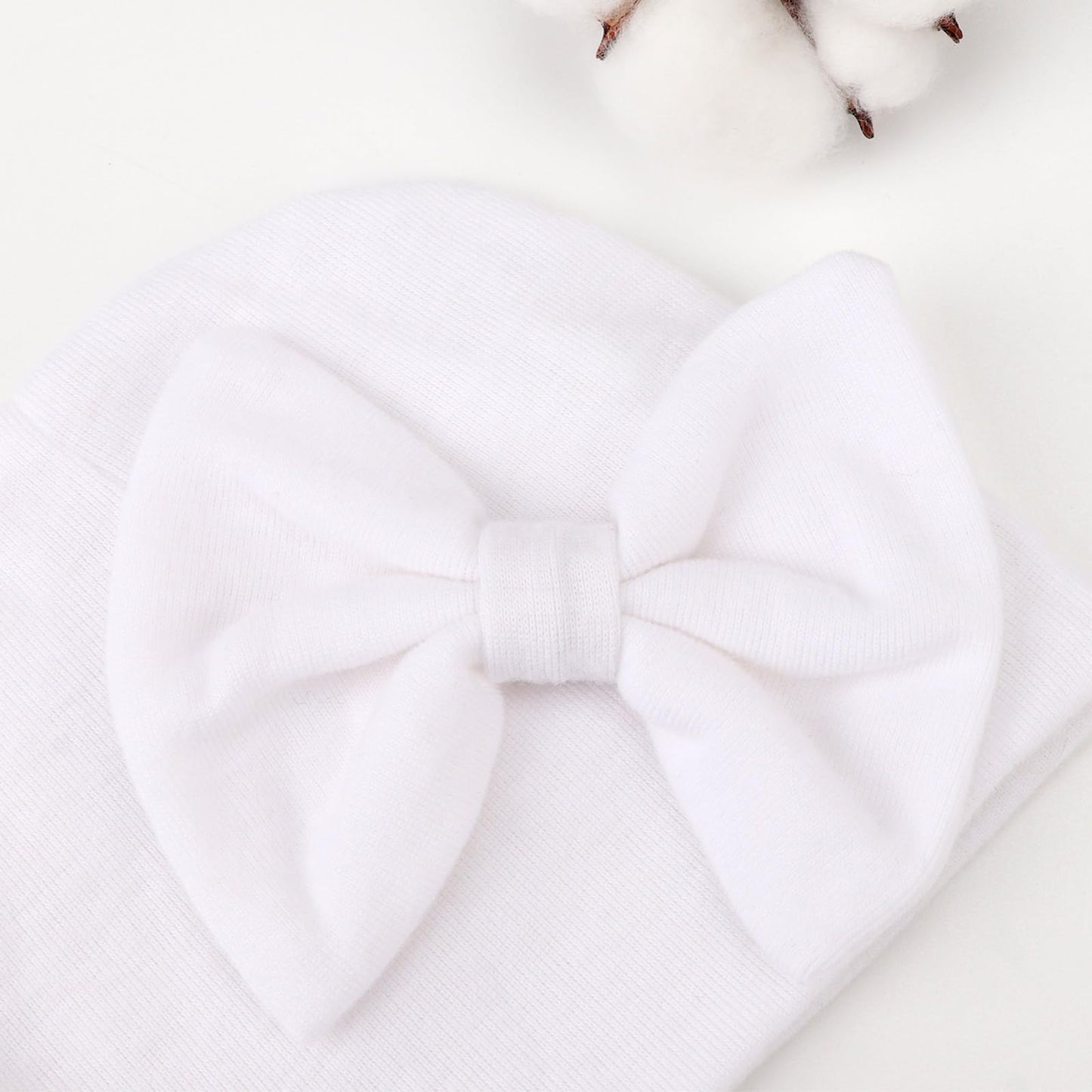 DRESHOW BQUBO 3 Pack Baby Swaddle Sleep Sacks Baby Swaddling Blanket Wrap Newborn Swaddle Sack with Big Bow Hat for Boys Girls 6-12 Lbs Newborns & 0-3 Months Girls Boys