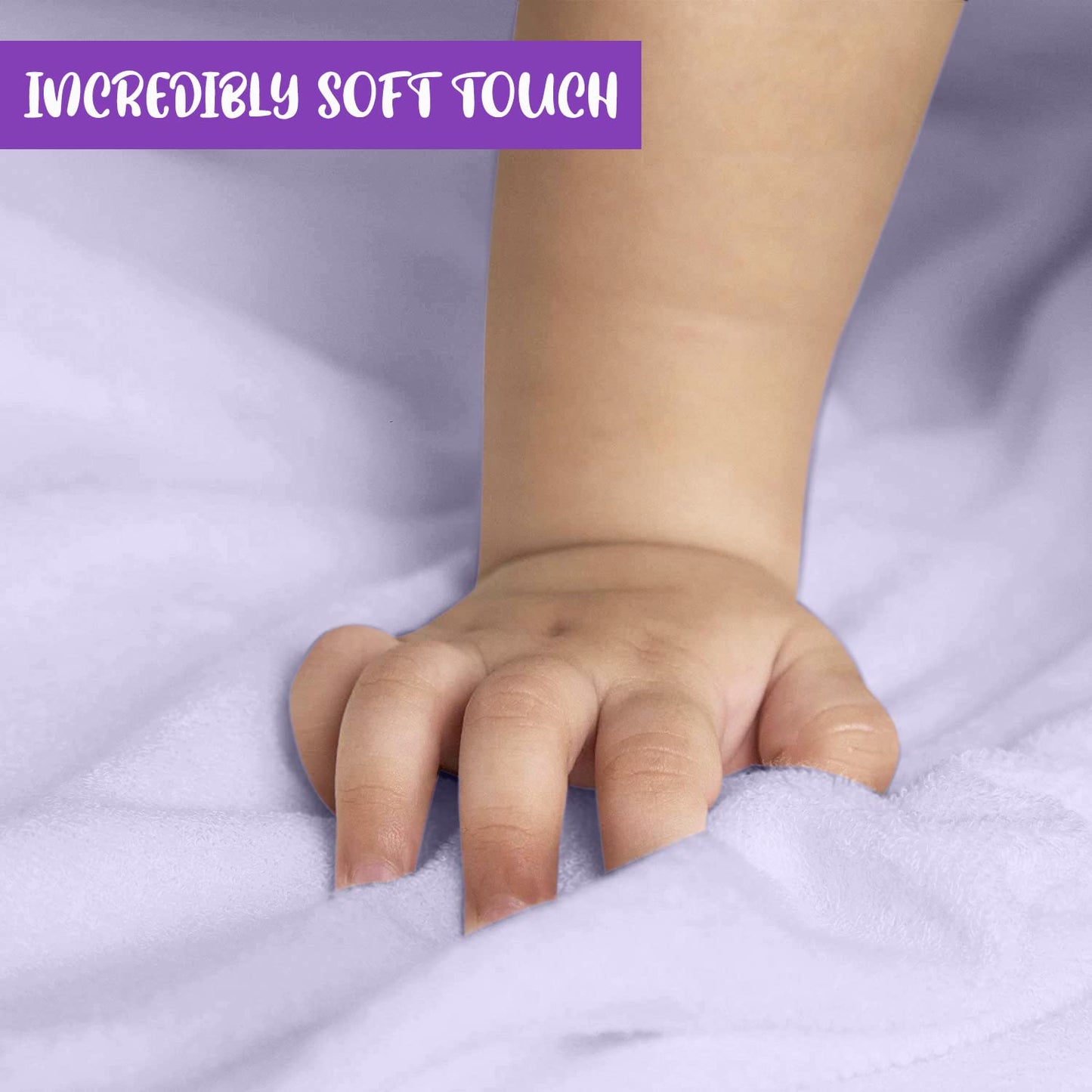 Set of 2 Hooded Baby Towels – White and Grey – Luxurious, Large and Super Absorbent – 30 x 30 Inch – Soft and Suitable for Infants, Toddlers and Kids – 400 GSM