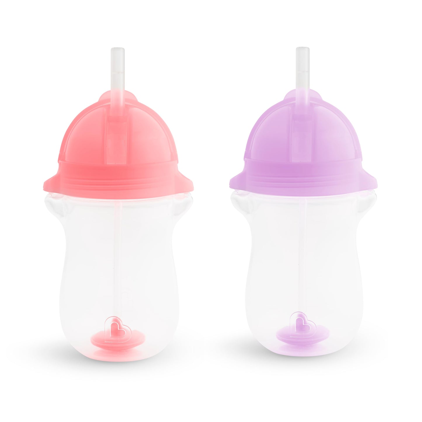 Munchkin Cool Cat Sippy Cup for Toddlers, Stainless Steel Straw Cup, 8 Ounce, Pink