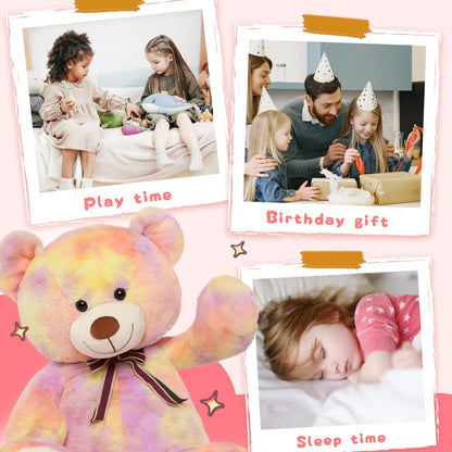 Tezituor 59" Gaint Teddy Bear Stuffed Animal,5ft Life Size Big Teddy Bears,Light Brown Cute Soft Plush Toy,Gifts for Kids Girls Boys Girlfriend Valentine,Christmas,Birthday,Baby Shower,Wedding Party