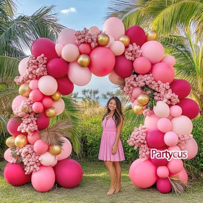 Pink Blue Green Balloon Garland Double Stuffed Dusty Light Green Baby Blue Blush Mauve Latex Pastel Balloon Arch Kit for Boho Baby Shower Gender Reveal Bear Birthday Floral Party Decoration