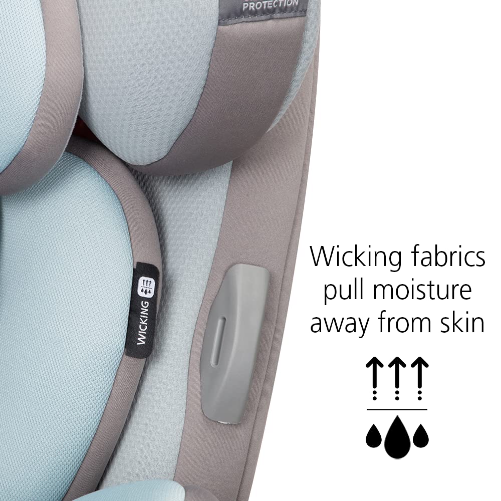 Safety 1st Grow and Go All-in-One Slim Convertible Car Seat, Rear Facing, 5-40 lbs, Forward Facing (30–65 lbs), High Back Booster Seat 40-100 pounds, Dunes Edge
