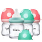 YOHKOH Natural Glass Baby Bottle with Natural Response Nipple, Newborn Anti-Colic Baby Bottles, Wide Neck Mushroom Cap Baby Bottle, Clear (8.8ounce (Pack of 4), Multicolour1)