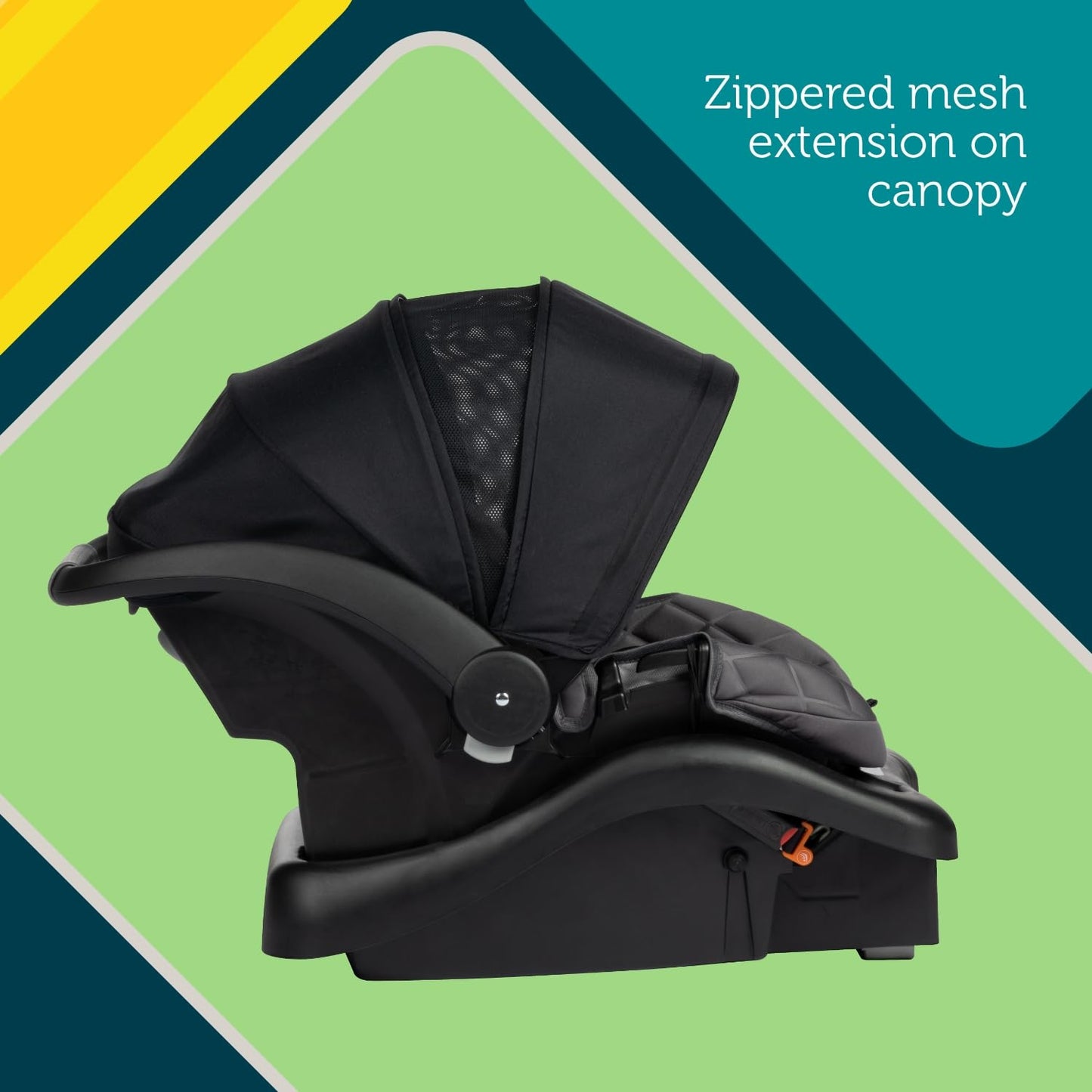 Safety 1ˢᵗ® onBoard™ Insta-Latch™ DLX Infant Car Seat with Base, Baby Car Seat for 4-30 lbs., Rear Facing Car Seat, Beach Rose