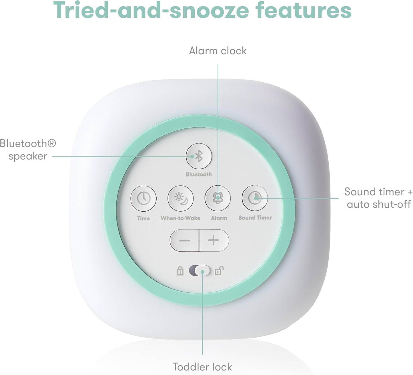 Frida Baby 3-in-1 Alarm Clock + Sound Machine + Nightlight | Wake Up Light Sunrise Alarm Clock, White Noise Soother, Sleep Trainer, Nursery + Toddler + Kids Bedroom (Bluetooth)