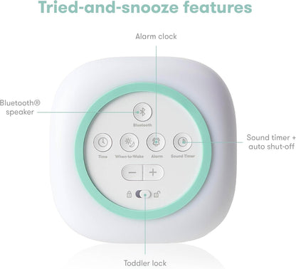 Frida Baby 3-in-1 Alarm Clock + Sound Machine + Nightlight | Wake Up Light Sunrise Alarm Clock, White Noise Soother, Sleep Trainer, Nursery + Toddler + Kids Bedroom (Bluetooth)