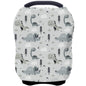 Car Seat Covers Canopy Cover - Multi-use Cover Carseat Canopy, Breathable Breastfeeding Cover, Car Seat Covers for Bbies, Boys & Girls Shower Gifts (Dark Blue Dinosaur)