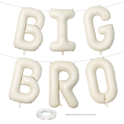 40 Inch Beige OH BABY Balloon for Baby Shower, Large Cream White Oh Baby Balloons Letters with Ribbon, Neutral Ivory Alphabet Oh Baby Balloon Banner Sign for Gender Reveal Backdrop Party Decorations
