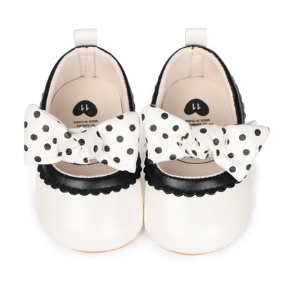 HsdsBebe Infant Baby Girls Mary Jane Flats Bow Non-Slip Soft Sole Princess Toddler First Walkers Sneaker Wedding Dress Shoes