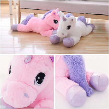 Giant Unicorn Stuffed Animal Toys,Soft Large Unicorns Plush Pillow for Bedroom, Valentines, Pink, 39.4"