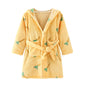 Unisex Baby Hooded Bathrobe Kids Flannel Pajamas Dressing Gown for Boys Girls