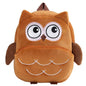 Cute Plush Toddler Backpacks Mini Brown Owl Backpack for Kids Real Littles Backpack for Boy Girl