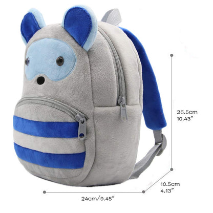 Ladyzone Toddler Backpack Zoo Animals Backpacks Cute Plush Bag Cartoon 10" Preschool Book Bag For 2+ Years Girls Boys