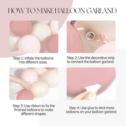 136pcs Boho Dusty Rose Pink Blush Pink White Balloons Garland Arch Kit,Dusty Pink Sand White Balloons for Birthday Bridal Wedding Boho Baby Shower Party Decorations for Girl