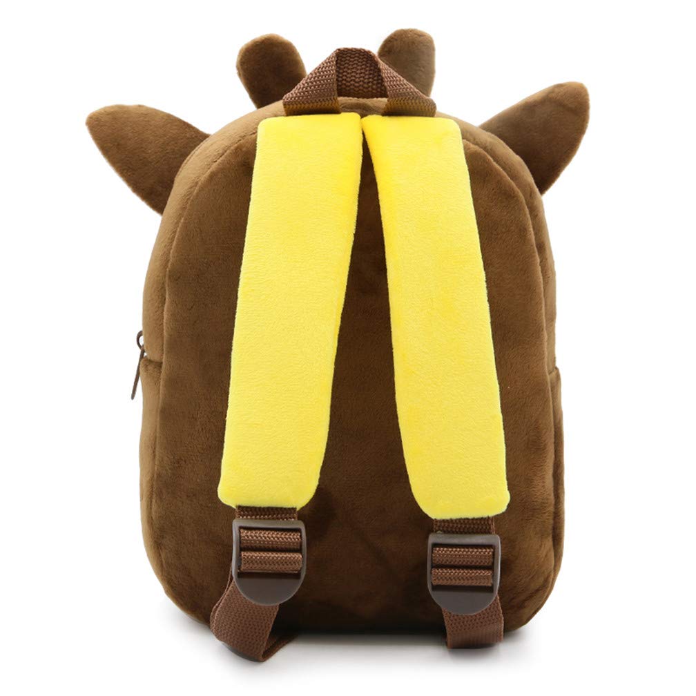 Ladyzone Toddler Backpack Zoo Animals Backpacks Cute Plush Bag Cartoon 10" Preschool Book Bag For 2+ Years Girls Boys