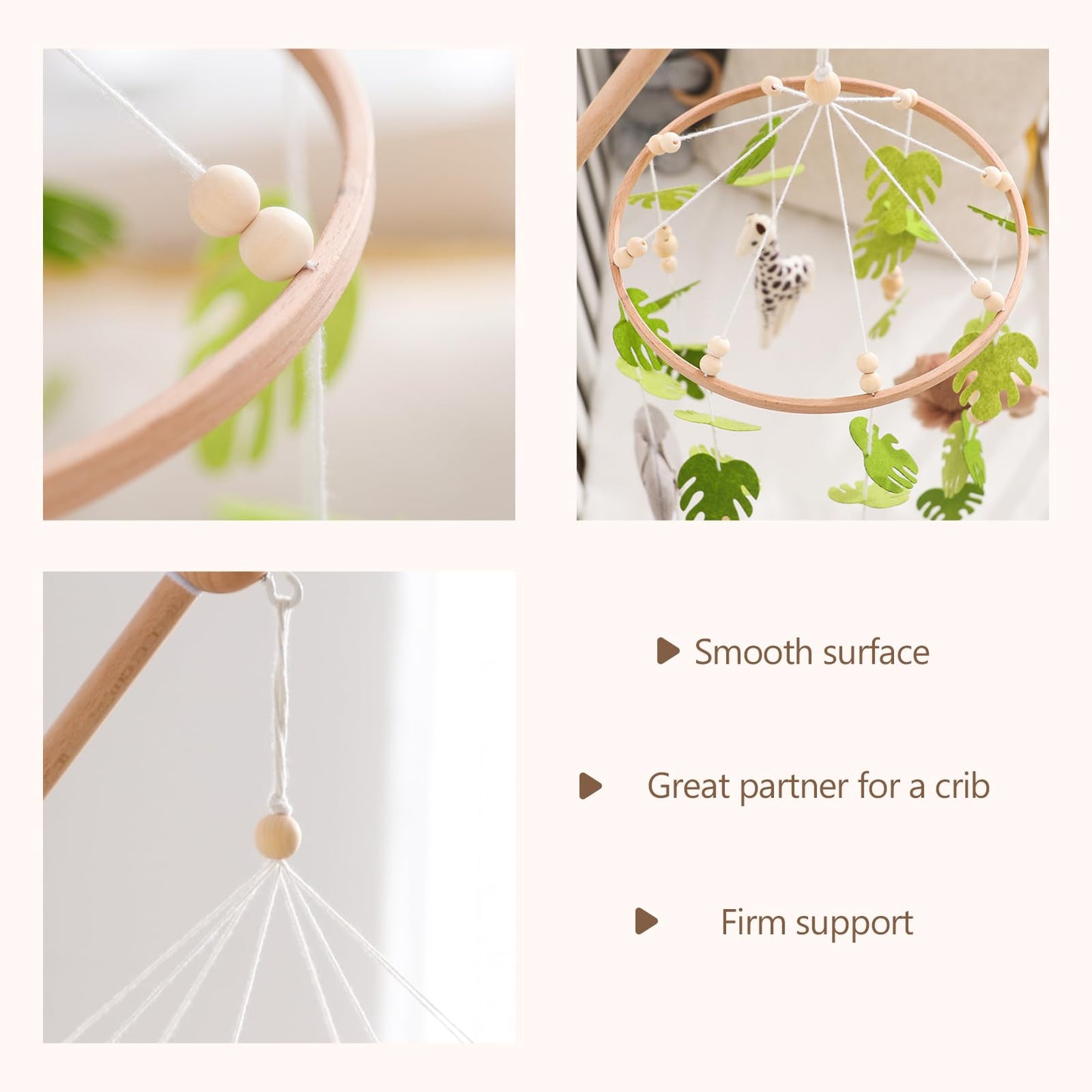 EERKEOD Baby Crib Mobile Bear Nursery Mobile for Boys Girls Teddy Velvet Mobile Nursery Decor for Infant Bedroom Hanging Baby Mobile for Bassinet Newborn Baby Gift（Brown Bear）