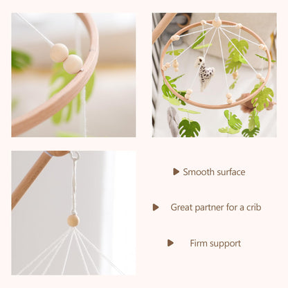 EERKEOD Baby Crib Mobile Bear Nursery Mobile for Boys Girls Teddy Velvet Mobile Nursery Decor for Infant Bedroom Hanging Baby Mobile for Bassinet Newborn Baby Gift（Brown Bear）