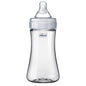 Chicco Duo 5oz. Hybrid Baby Bottle with Invinci-Glass Inside and Plastic Outside | Dishwasher, Bottle Warmer, and Electric Sterilizer Safe | Intui-Latch Nipple | Clear/Grey, 2pk