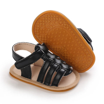 LAFEGEN Baby Boys Girls Summer Sandals 2 Straps Anti Slip Soft Sole Beach Infant Shoes Toddler First Walker Newborn Crib Shoes(3-18Months)