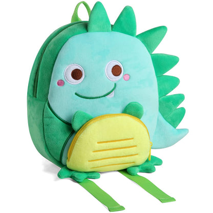 VASCHY Toddler Backpack, Baby Boys and Girls Cute Plush Animal Small Daycare Backpack for Baby Little Kids Yellow Cat