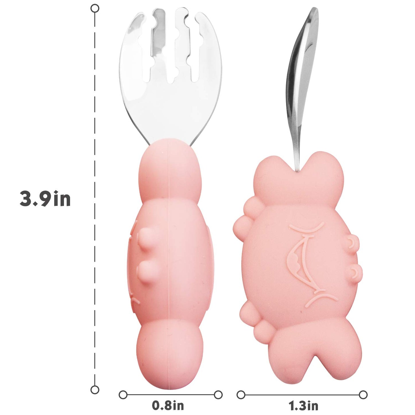 Silicone Suction Plate for Toddlers with Fork Spoon Set - Self Feeding Training Divided Plate Dish and Bowl for Baby and Toddler, Fits for Most Highchairs Trays (Cyan)