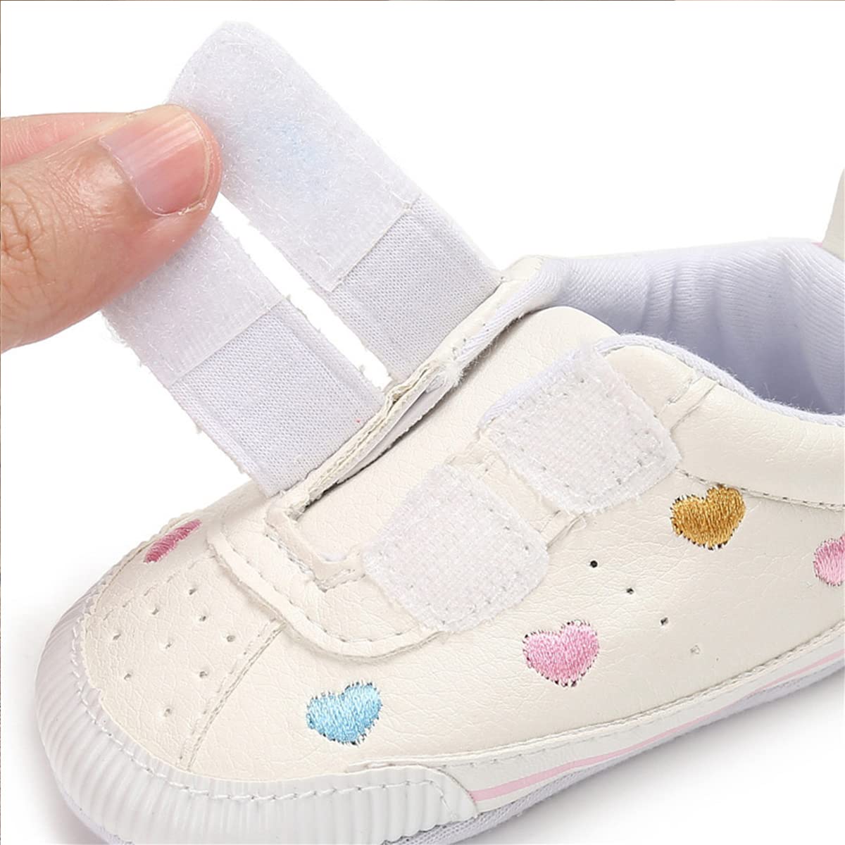 E-FAK Baby Shoes Boys Girls Infant Sneakers Non-Slip Rubber Sole Toddler Crib First Walker Shoes