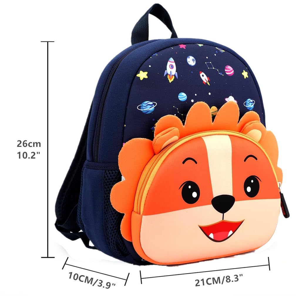 Toddler Backpack Neoprene Zoo Kids Casual Backpack Water Resistance Kindergarten Preschool Bags for Little Boys Girls (Giraffe)
