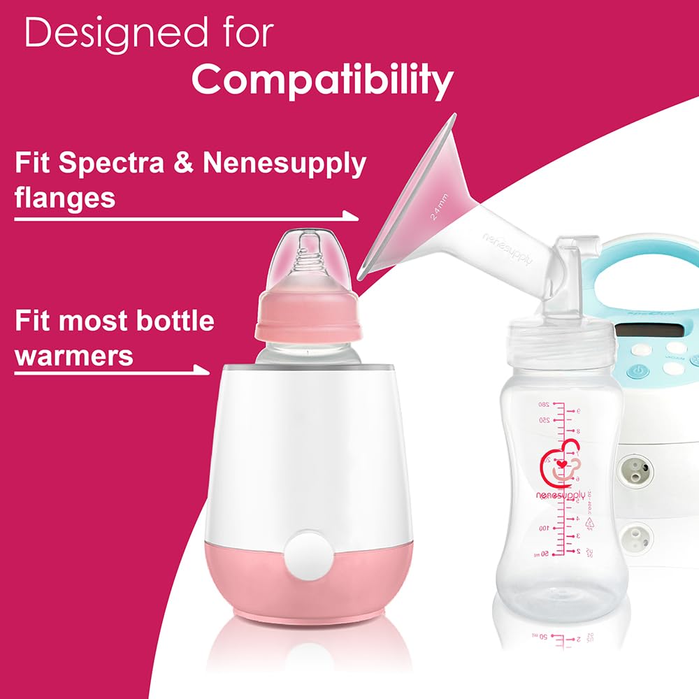 Nenesupply Natural Baby Bottles Newborn Feeding Bottles Slow Flow Breastfeeding Bottle for Breastfed Babies Wide Neck 9oz Anti Colic Level 2 Nipple for 1+ Month Infant Replace Spectra Bottle Pumping
