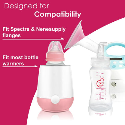 Nenesupply Natural Baby Bottles Newborn Feeding Bottles Slow Flow Breastfeeding Bottle for Breastfed Babies Wide Neck 9oz Anti Colic Level 2 Nipple for 1+ Month Infant Replace Spectra Bottle Pumping