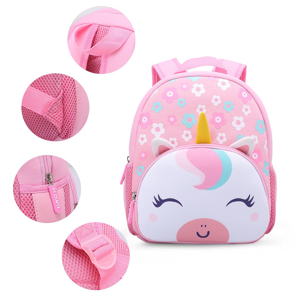 KK CRAFTS Preschool Backpack Toddler Neoprene Animal Schoolbag Lunch backpack for Kids Boys Girls(Dinosaur)