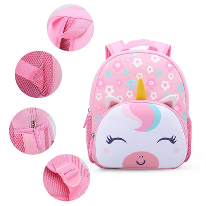 KK CRAFTS Preschool Backpack Toddler Neoprene Animal Schoolbag Lunch backpack for Kids Boys Girls(Dinosaur)