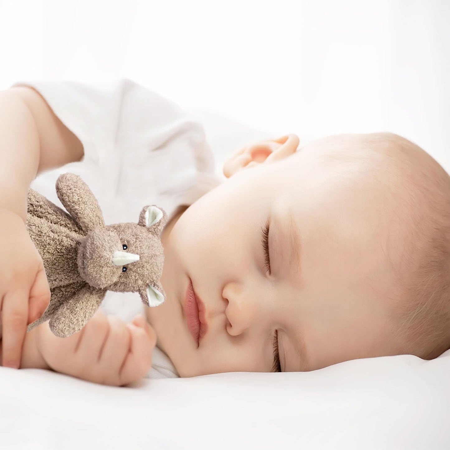 Baby Pink Rhino Soft Stuffed Animal Security Blanket, Plush Rhino Character Lovey Blanket, Baby Shower/Nursery Gift, Newborn Infant Toddler Snuggle Blankie for Boys Girls, 14 Inches