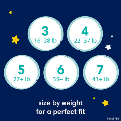Pampers Overnight Diapers - Swaddlers Overnights - Size 4, 58 Count, Disposable Baby Diaper, Night Time Leak and Skin Protection