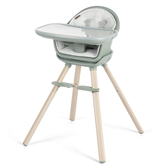 Maxi-Cosi Moa 8-in-1 High Chairs for Babies and Toddlers, Machine Washable Infant High Chair, Compact, Convertible High Chair Lightweight Design, Classic Slate