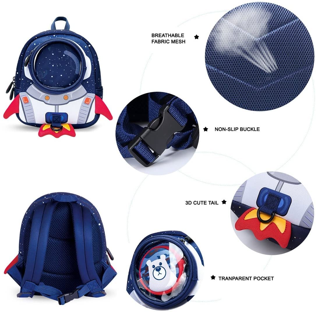 yisibo Rocket Toddler Backpack with Leash,3-6 Years Anti-lost Kids Backpack,Children Backpack for boys girls