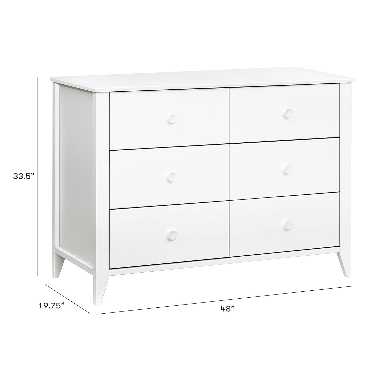 Babyletto Sprout 3-Drawer Changer Dresser with Removable Changing Tray in Washed Natural and White, Greenguard Gold Certified