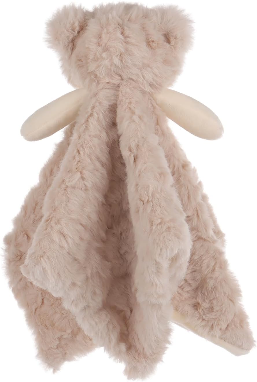 Apricot Lamb Cream Flower Bear Blanket Soft Loveys for Babies, Security Blanket for Baby Boy and Girl, Infant and Toddlers 13.8x13.8 Inches