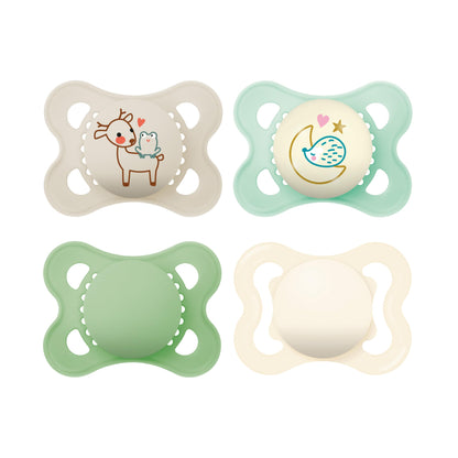 MAM Variety Pack Baby Pacifier, Includes 3 Types of Pacifiers, Nipple Shape Helps Promote Healthy Oral Development, 3 Pack, 0-6 Months, Girl