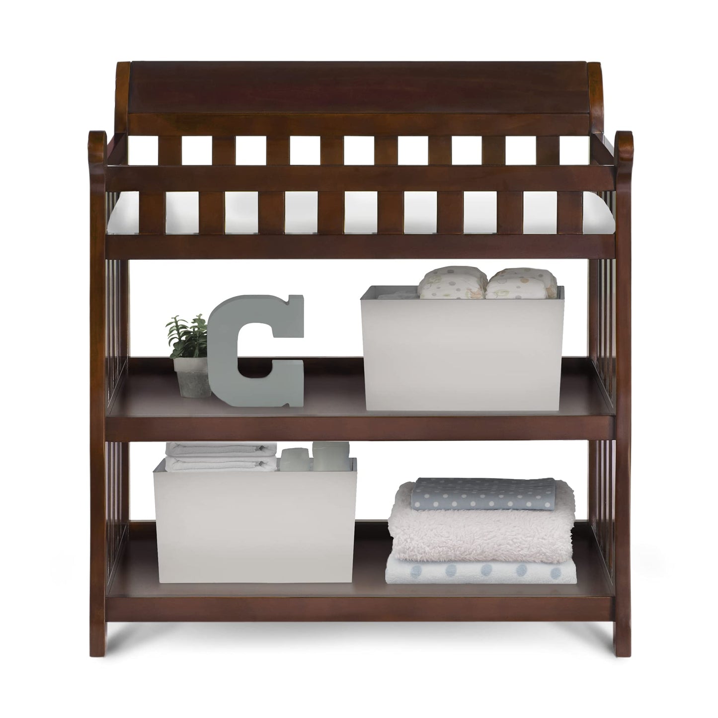 Delta Children Eclipse Changing Table with Changing Pad, White