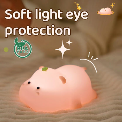 Led Cute Dog Night Light, Dimmable Nursery Puppy Kawaii Lamps, Super Squishy Silicone USB Rechargeable Touch Control Night Lamp for Kids Adults, Used for Camping Party Room Decor (Dog)